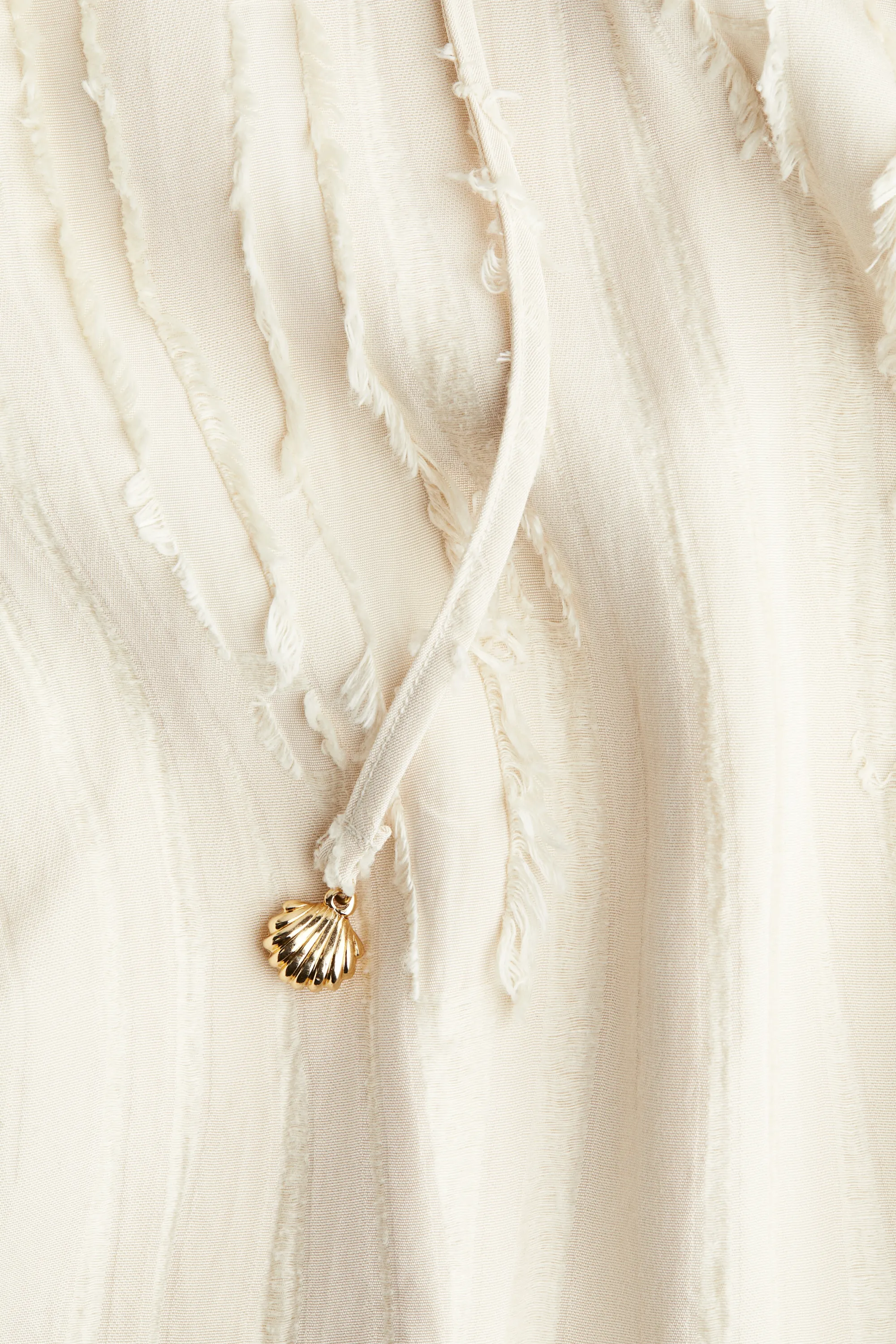 Robe en tissu jacquard - Beige clair