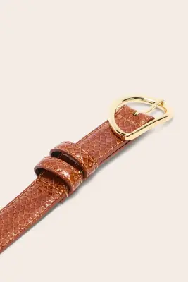 Ceinture Basma vernis embossé camel — photo 4