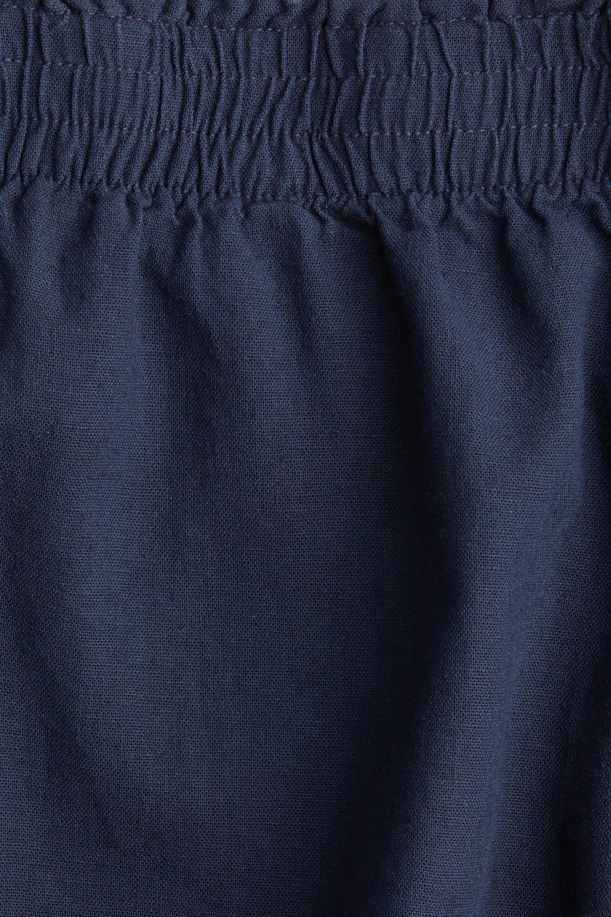 Short en lin mélangé - Bleu marine