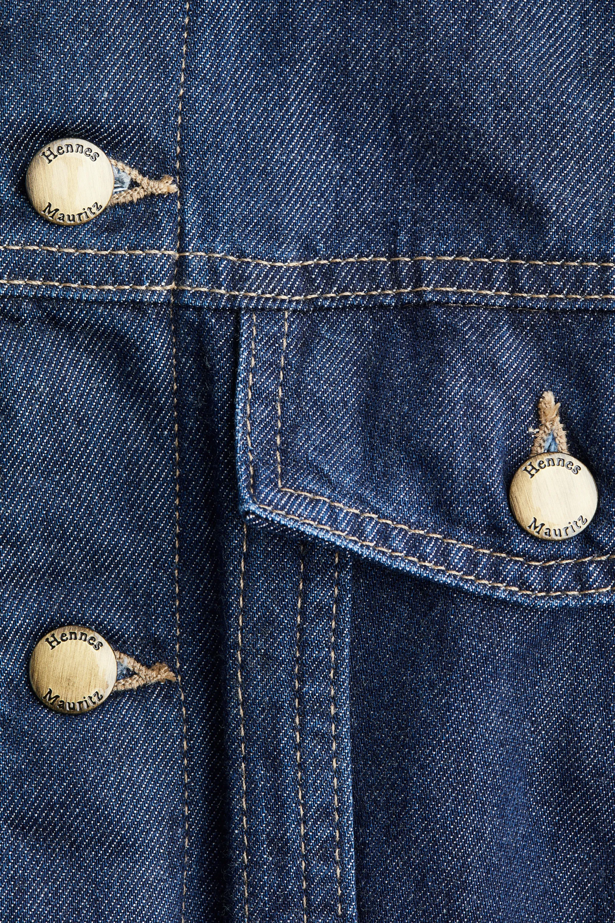 Robe chemise en denim - Bleu denim foncé