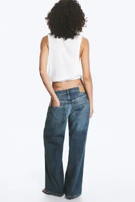 Jean droit ample taille basse Missy - Blue Hymn - Bleu moyen — photo 3