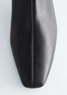 Bottines en cuir extensible - Noir — photo 3