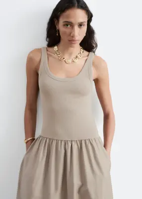Robe débardeur midi - Beige — photo 2