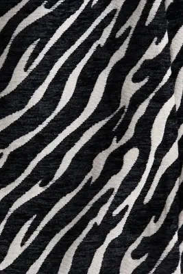 Robe bandeau en tissu jacquard - Noir/motif zébré — photo 4