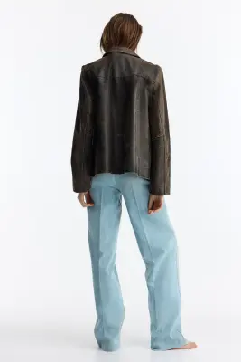 Straight High Jeans - Bleu denim clair — photo 3