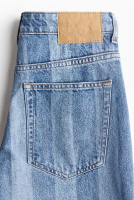 Wide High Jeans - Bleu denim/rayé — photo 1