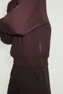 Hoodie de sport Oversized Fit DryMove™ - Marron foncé — photo 3