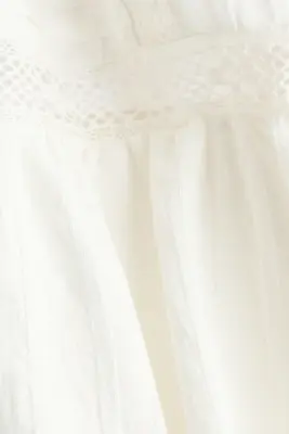 Jupe maxi avec dentelle - Blanc — photo 4