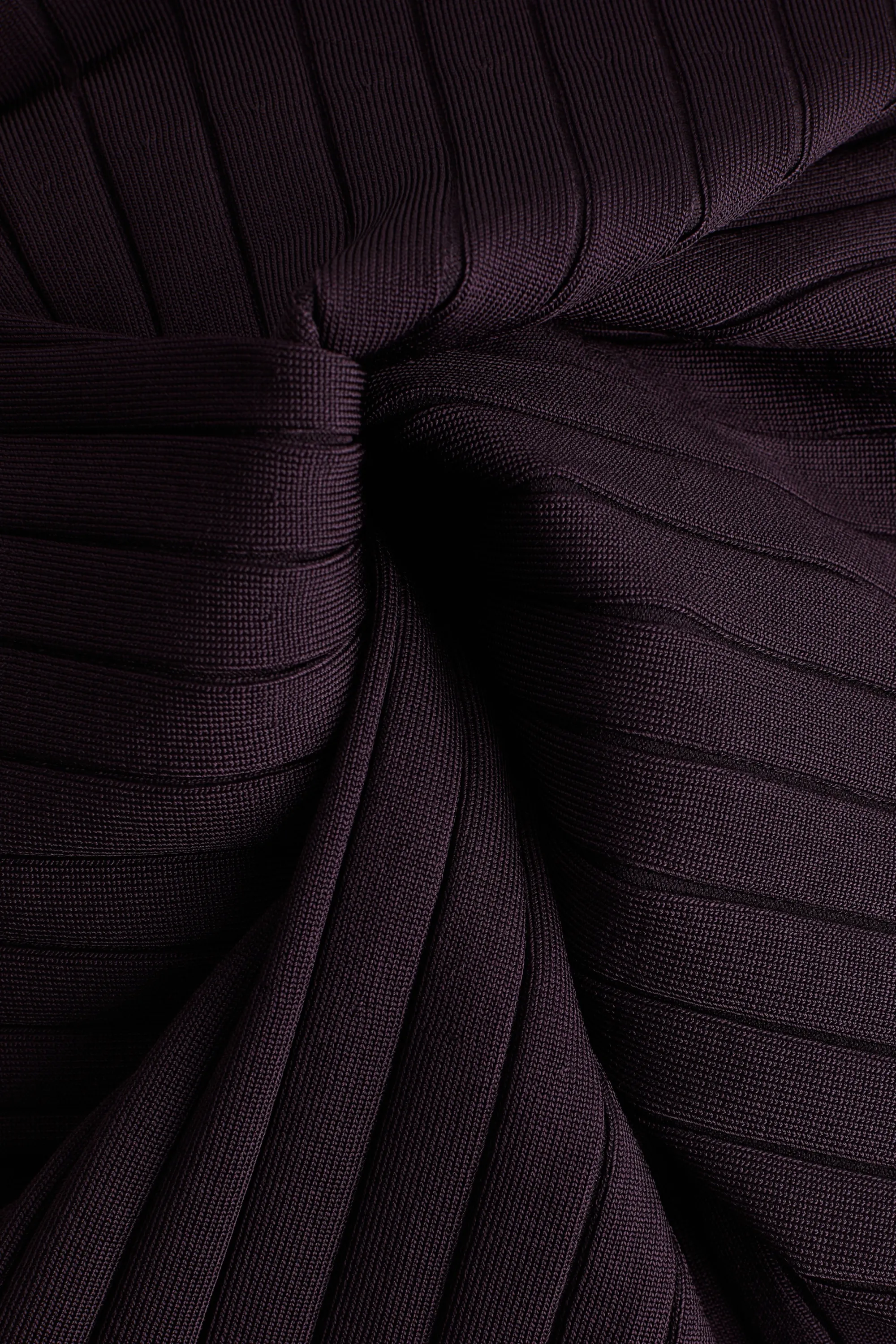 Robe en maille côtelée - Violet foncé