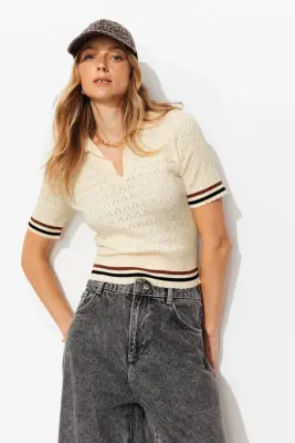 Pull polo manches courtes — photo 2
