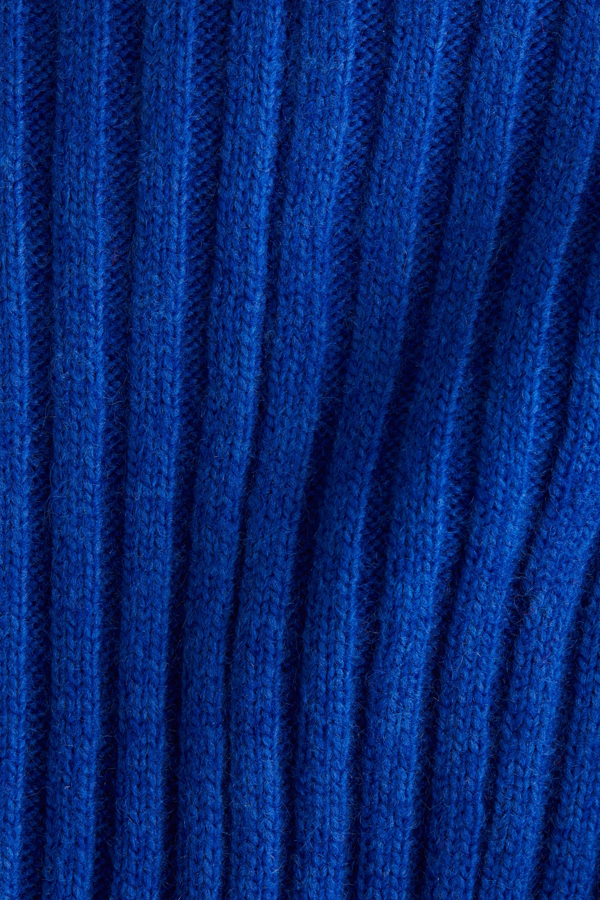 Robe en maille côtelée - Bleu vif