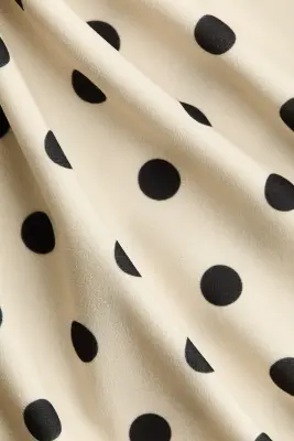 T-shirt ajusté - Beige clair/pois — photo 4