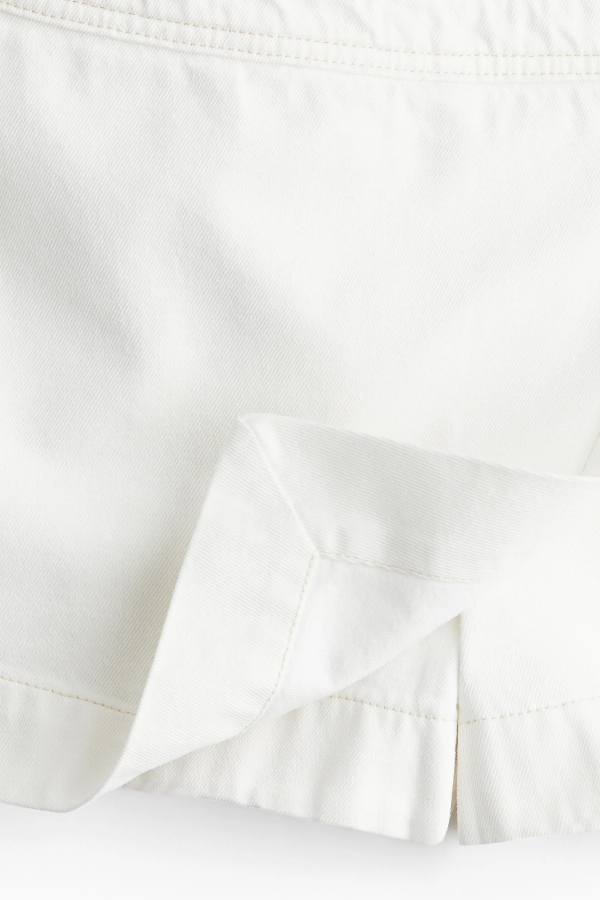 Jupe-short croisée en denim - White