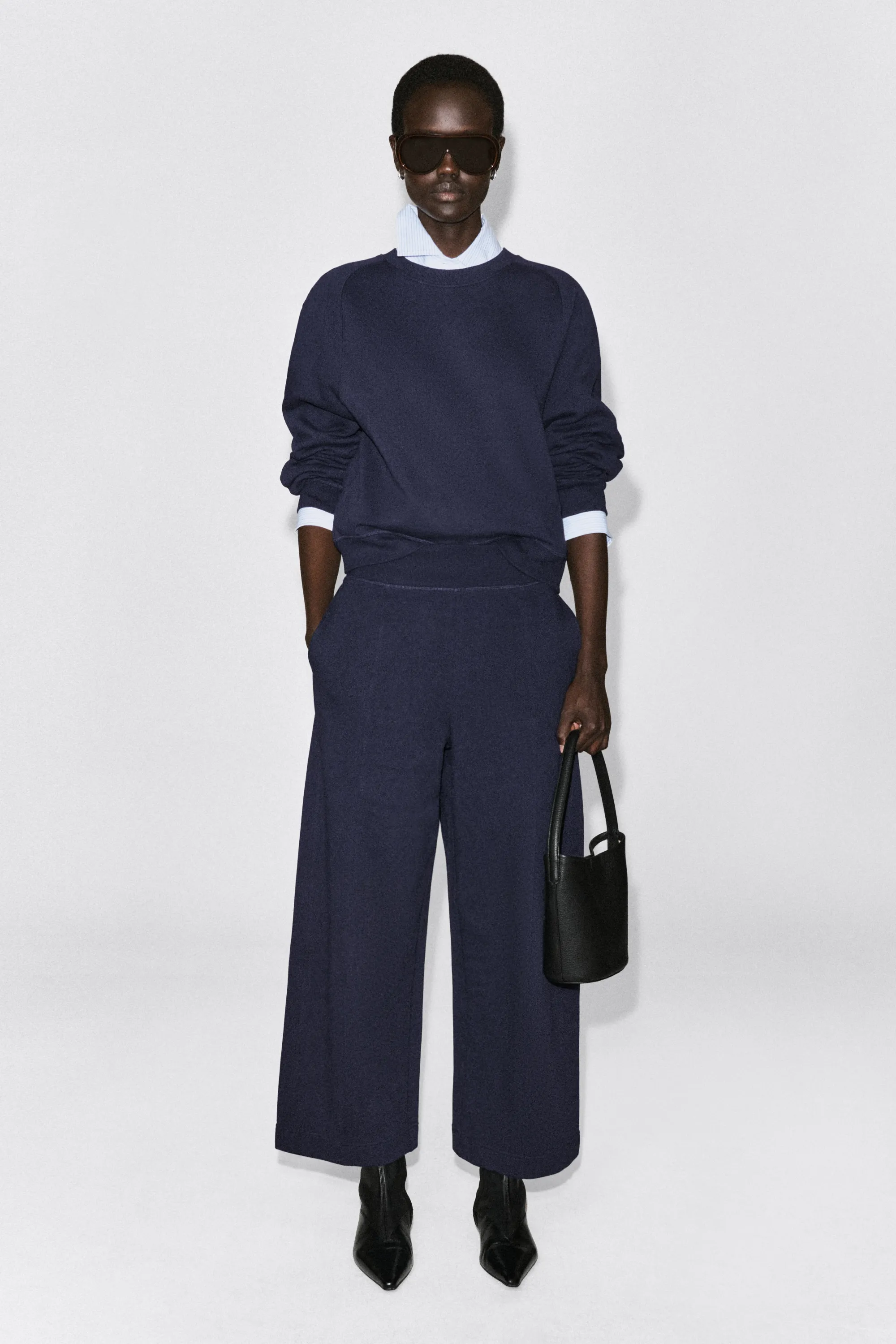 PANTALON DE JOGGING BARREL EN COTON - BLEU MARINE