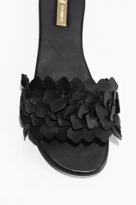 Sandales en cuir - Noir — photo 1