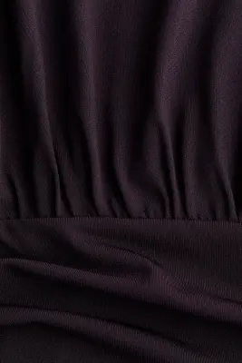 Robe maxi à effet drapé - Violet prune foncé — photo 3