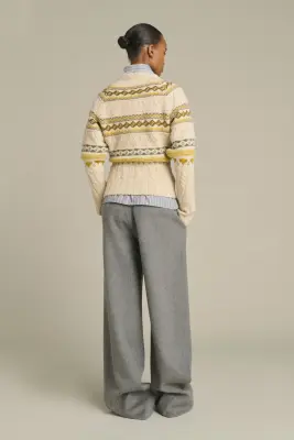 PULL LUIS MULTICO BEIGE — photo 2