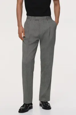 Pantalon de costume Regular Fit - Gris/carreaux — photo 2