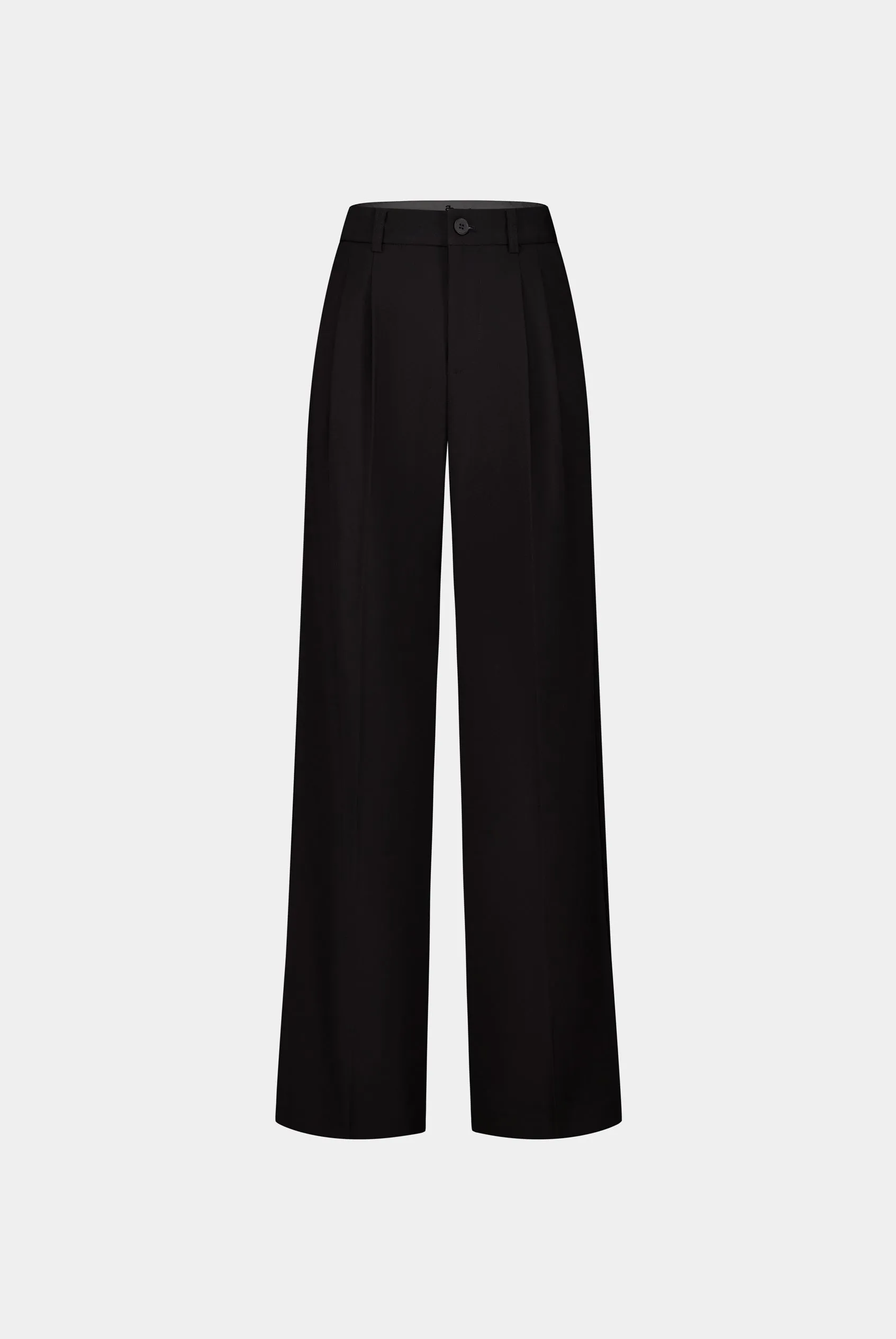 PANTALON DROIT À PLIS