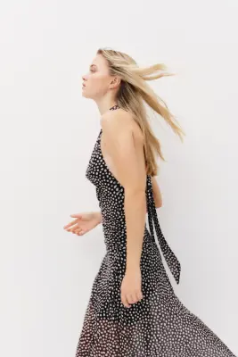 Robe dos nu - Noir/pois — photo 4