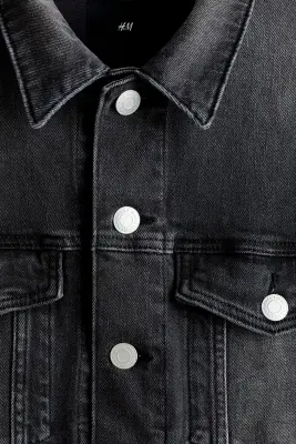 Veste Trucker en denim - Gris denim foncé — photo 5