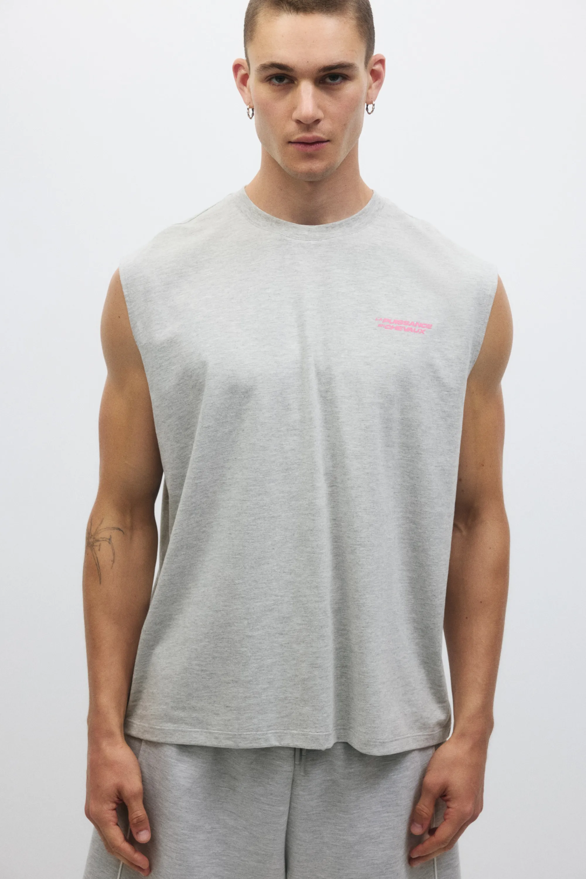 Débardeur de sport Loose Fit DryMove™ - Gris clair chiné/La Puissance