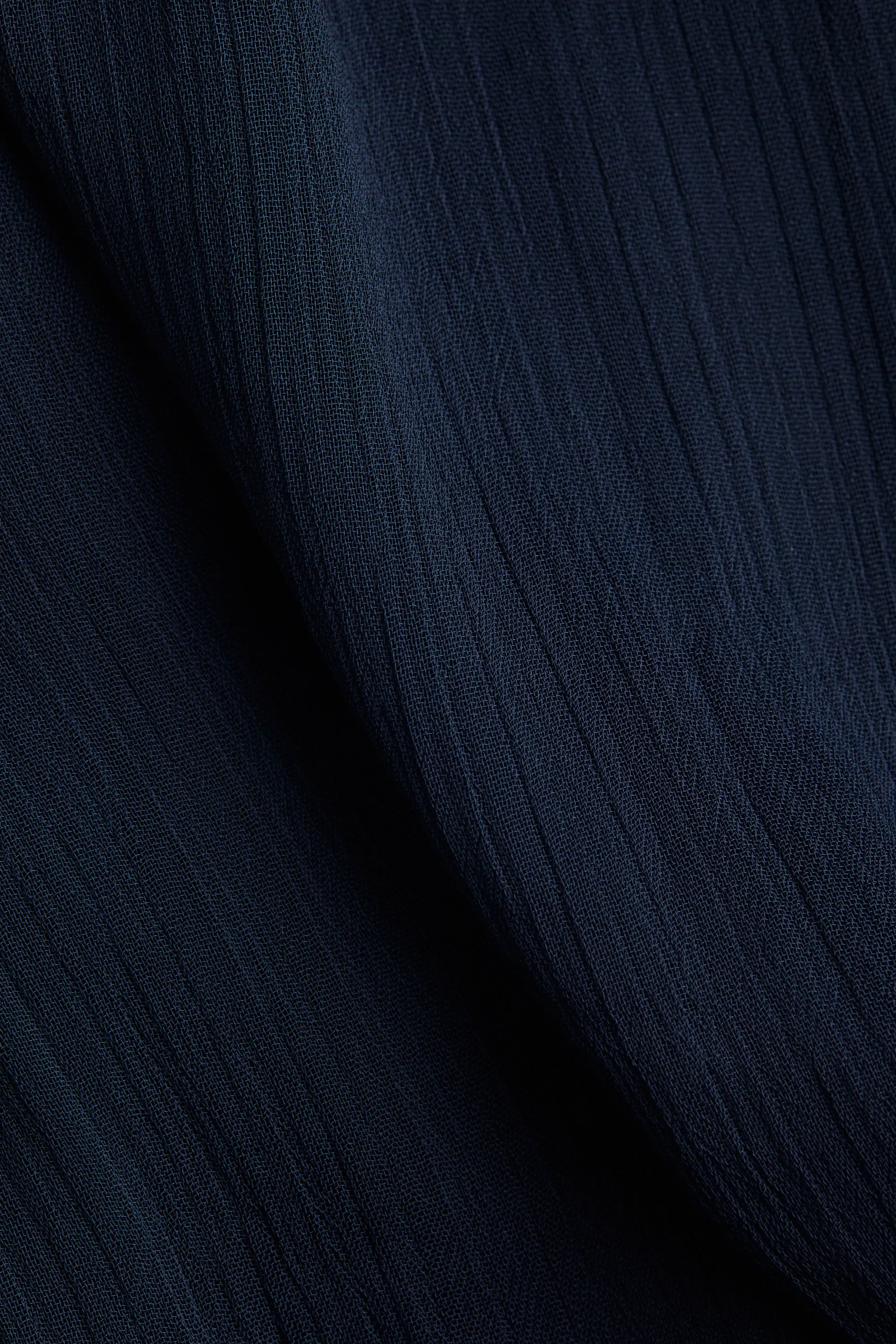 Robe longue en mousseline - Bleu marine