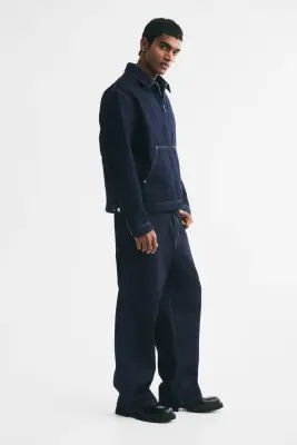 Veste workwear en denim - Bleu denim foncé — photo 3