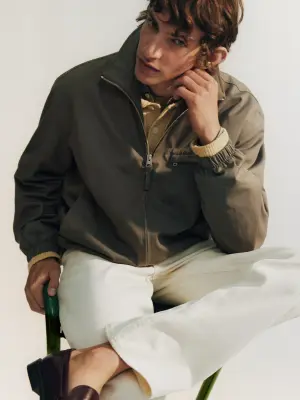 Chemise décontractée en coton - Taupe/Carreaux — photo 4