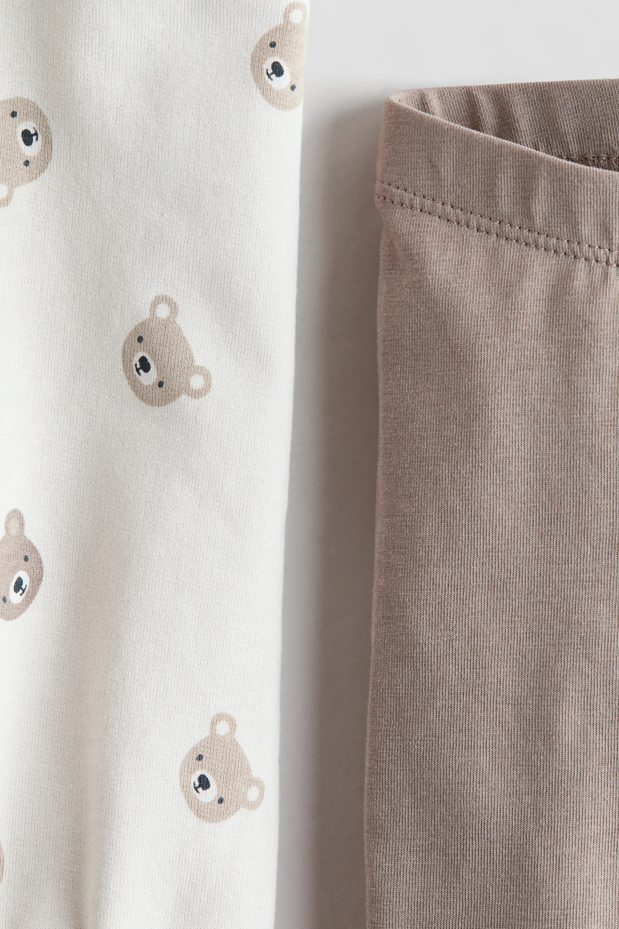 Ensemble 2 pièces en coton - Beige/ours