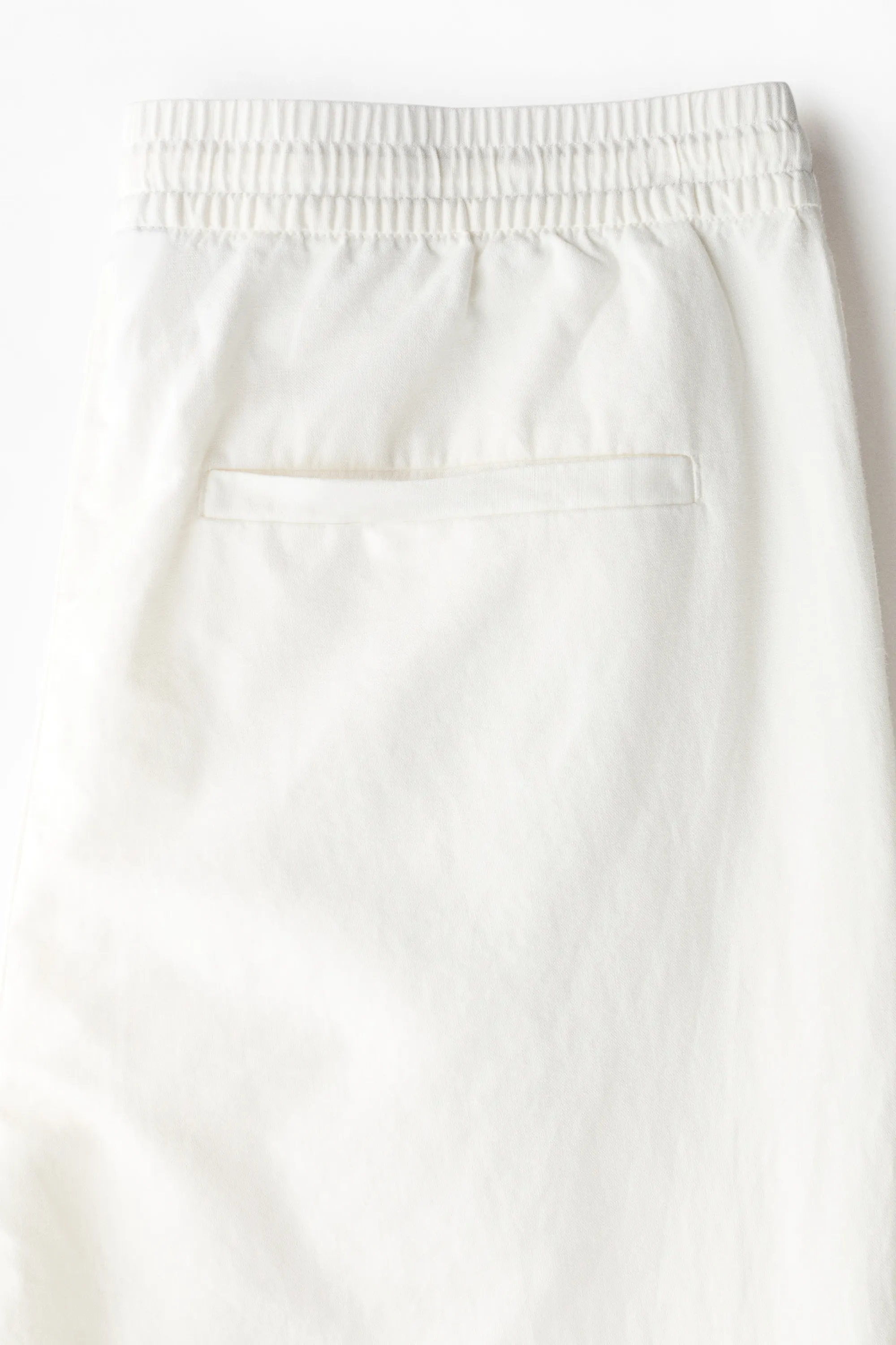 Pantalon Regular Fit en lin mélangé - Blanc