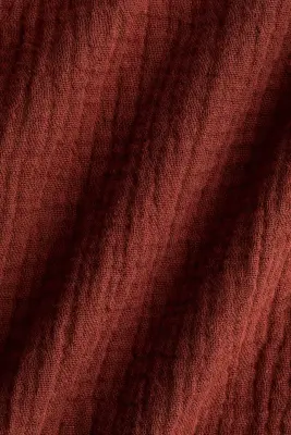 Pantalon droit en mousseline - Rouge rouille — photo 3