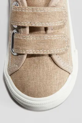 Sneakers en coton - Beige — photo 2
