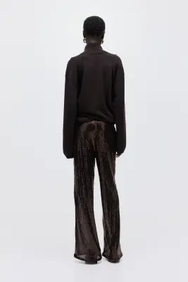 Pantalon à sequins - Marron foncé — photo 2