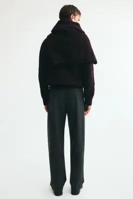 Pantalon chic Loose Fit avec plis - Gris anthracite — photo 2