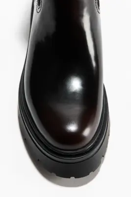 Bottines Chelsea à semelle épaisse - Marron foncé — photo 3