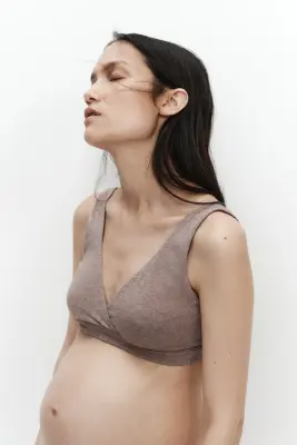 MAMA Lot de 2 soutiens-gorge d'allaitement - Beige chiné/beige clair — photo 3