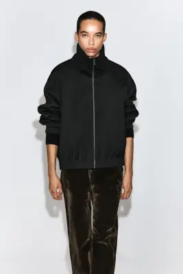 VESTE À COL CHEMINÉE - NOIR — photo 1