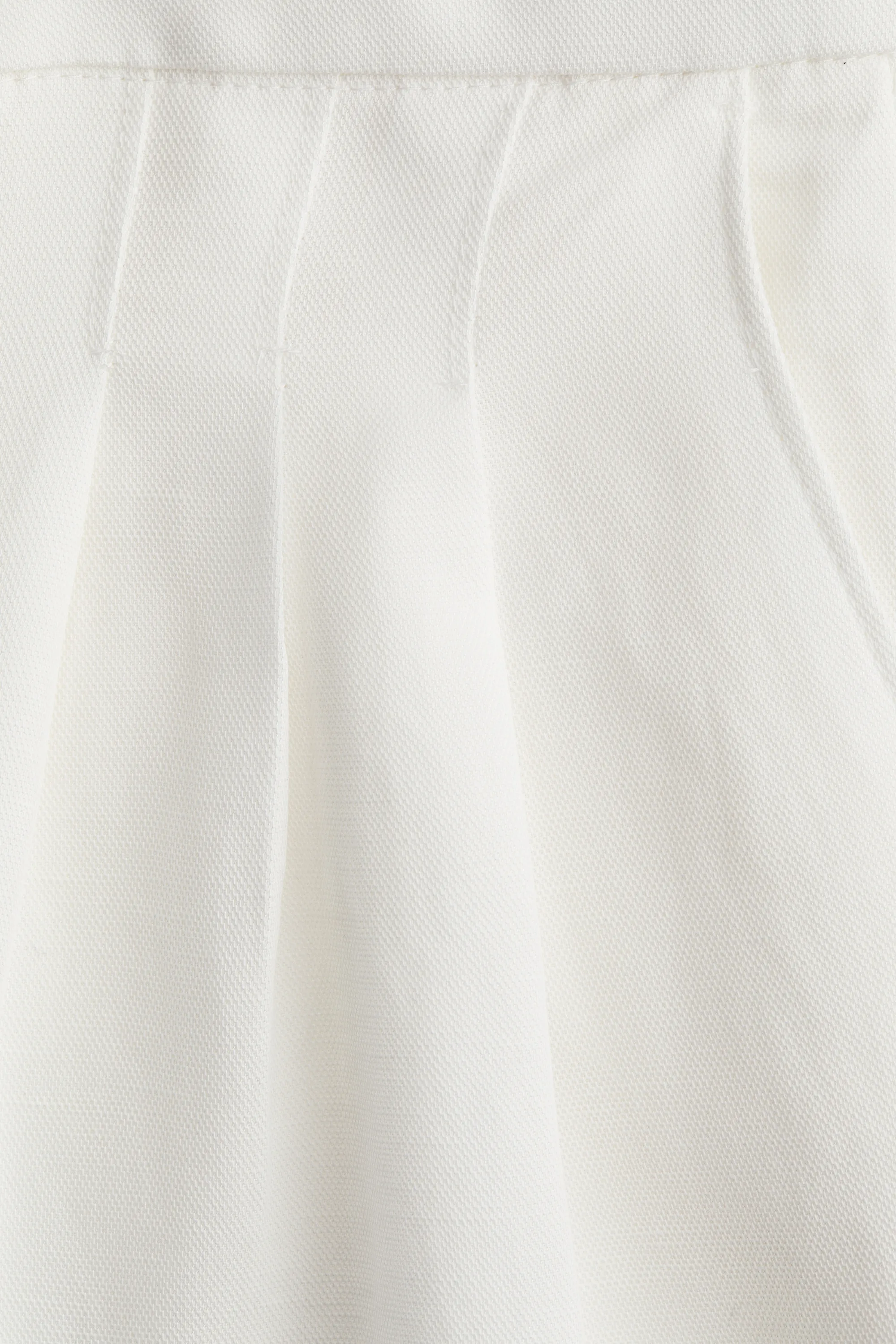 Pantalon large en lin mélangé - Blanc