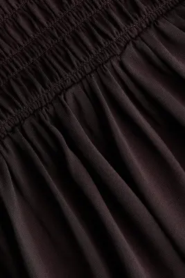 MAMA Robe en jersey smocké - Marron foncé — photo 4