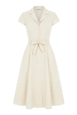 Hortense Collared Dress - Cream — photo 4