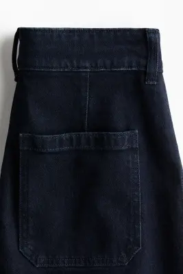 Wide High Ankle Jeans - Bleu denim foncé — photo 5
