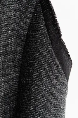 Gilet sans manches en laine - Gris foncé chiné — photo 4