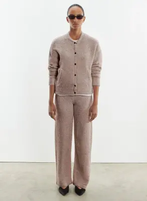 Pantalon en alpaga, polyamide et élasthanne