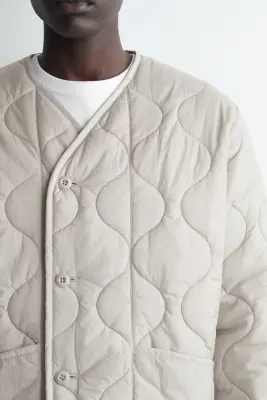 VESTE MATELASSÉE RÉVERSIBLE - GRIS CLAIR — photo 4
