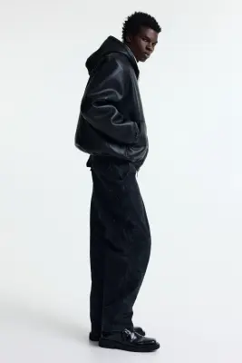 Pantalon Carpenter Loose Fit - Noir délavé — photo 2