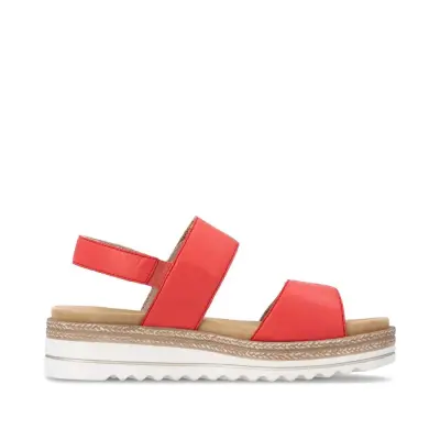 Sandales Remonte D0Q59-33 Rouges - Velcro Grande Pointure Femme — photo 3