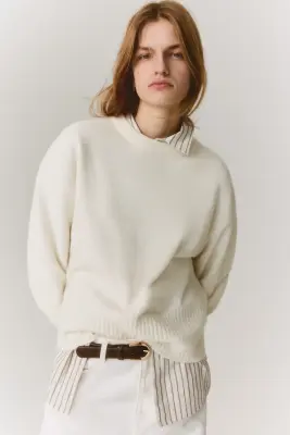 Pull oversize - Crème — photo 2