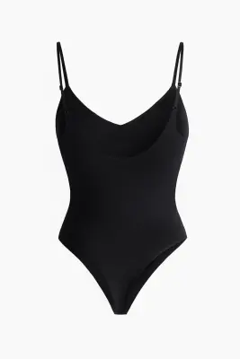 Body string paddé Seamless - Noir — photo 4