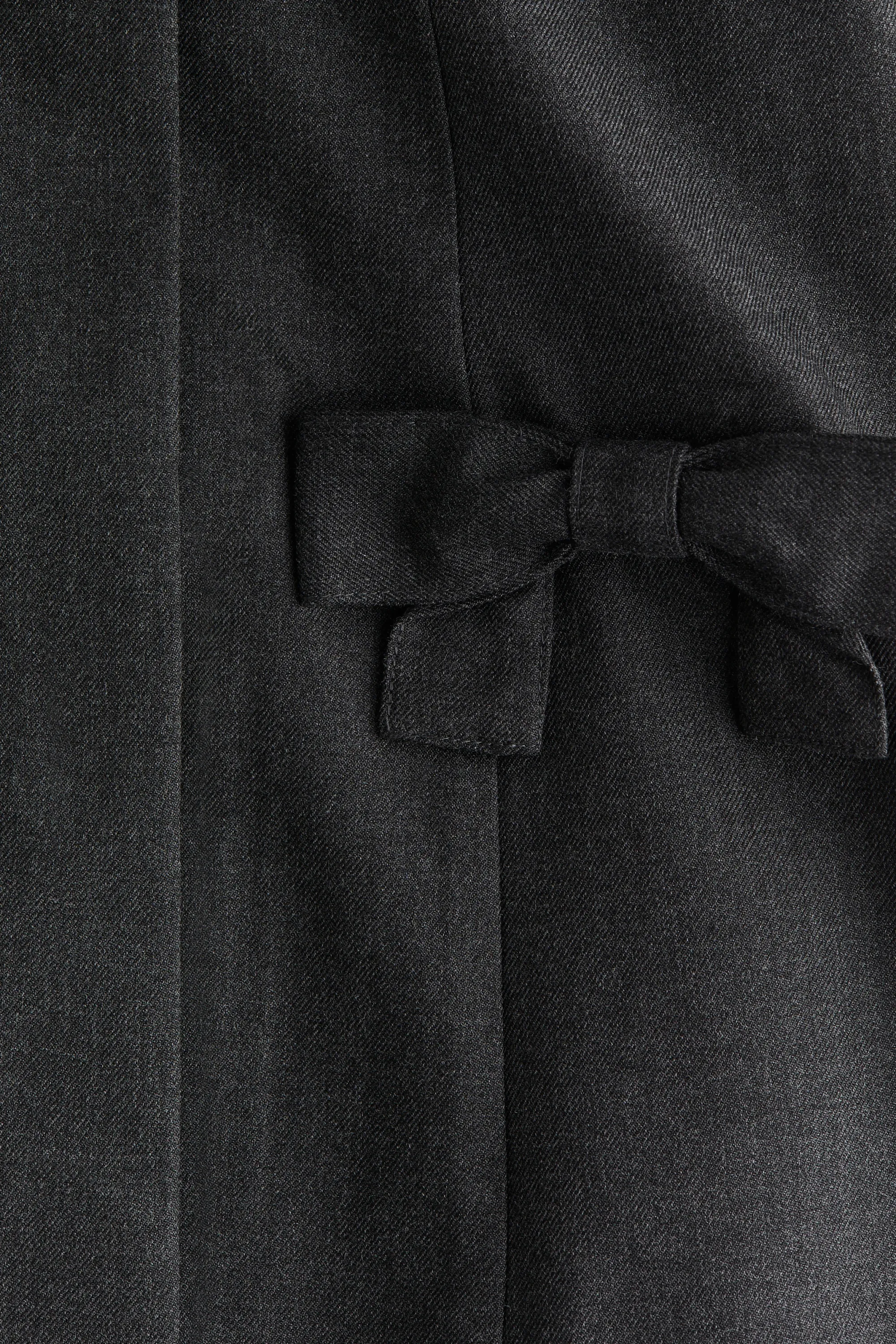 Robe ne twill avec nœuds - Gris foncé